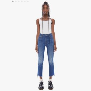 MOTHER Denim Insider Crop Step Fray